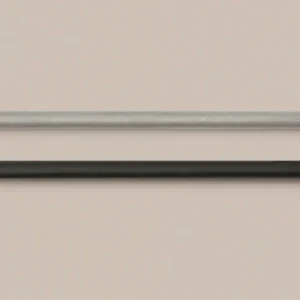 Gardinstång, svart och silver, 20 mm, fast längd 120 cm