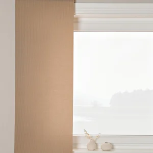 Panelgardin Perle, brun, flera bredder