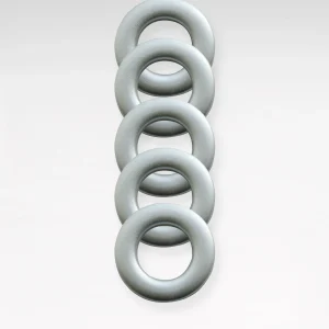 Öljetter i plast, silver, 10 st