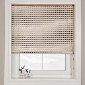 Roll-up rullgardin Rips ruta grå, flera storlekar