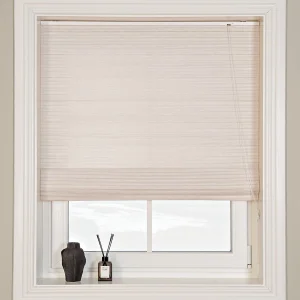 Hissgardin/roll-up, Alabaster, två i en, vit