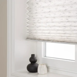 Plisségardin Newton Sense, svart/vit