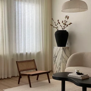 Måttillverkad gardin Lina, varmvit