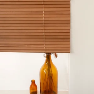 Träpersienn, lamellbredd 27 mm, körsbär, 130 cm höjd