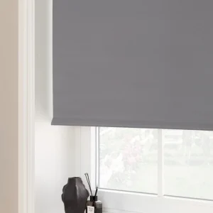 Mörkläggande rullgardin, grå, 28 mm, måttillverkad
