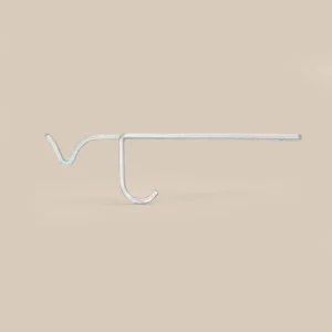 Stödkrok, metall, inklusive skruv