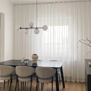 Måttillverkad gardin Malva, vit