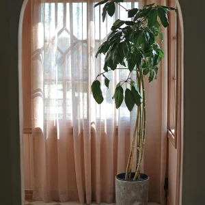 Gardin Malva, dimrosa, måttillverkad