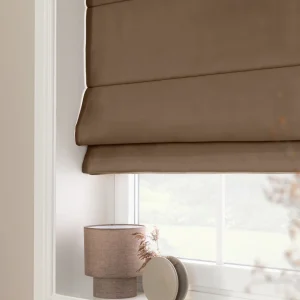 Hissgardin Dokie, måttillverkad, med kulkedja, brun