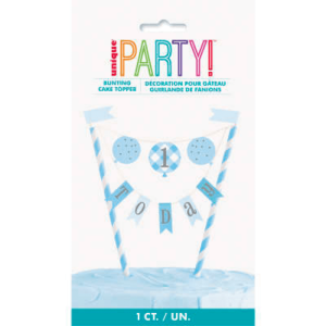 1-årskalas tårtdekoration Blå Prickar