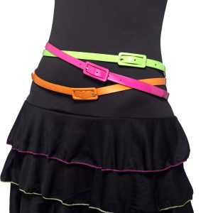 80-tals Neonbälten 3-pack