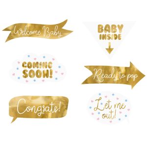 Baby Shower Fotorekvisita 6-delar