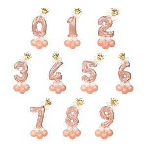Ballongset Siffra Stående Rosé ”0-9”