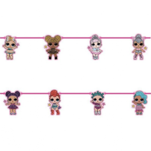 Banderoll LOL Surprise, formklippt