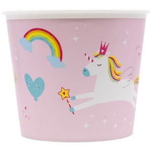 Enhörning Regnbåge Popcornbehållare Återanvändningsbar 2,2 L