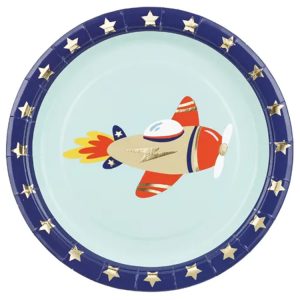 Flygplan Papperstallrik 6-pack