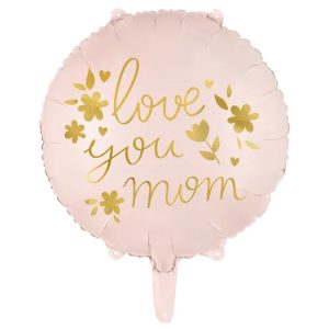 Folieballong ”love you mom” 45cm