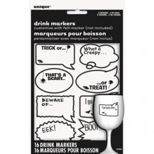 Glasmarkörer pratbubblor 16-pack