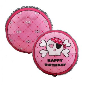 Heliumballong rosa pirat