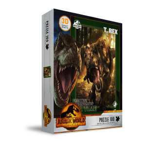 JURASSIC WORLD – T-Rex Poster – Pussel 3D Effekt 100 bitar