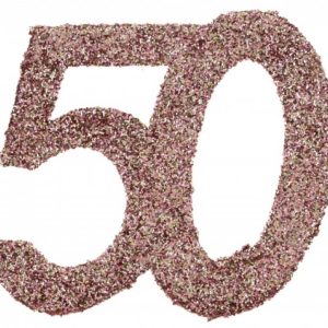 Konfetti Roséguld 50-år, 6-pack