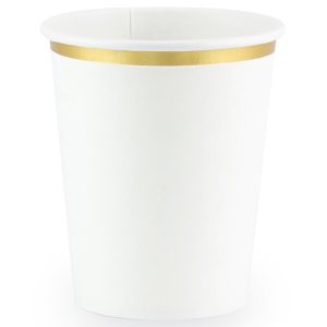 Lyxig Pappersmugg Vit 6-pack