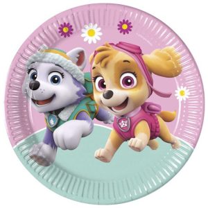 Paw Patrol Skye & Everest Papperstallrik 23cm 8-pack