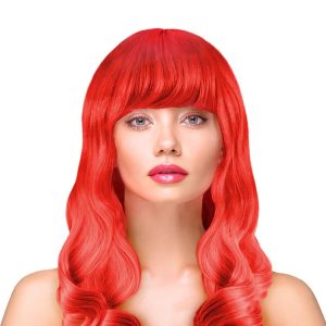 Peruk Långt Vågigt Hår – Röd