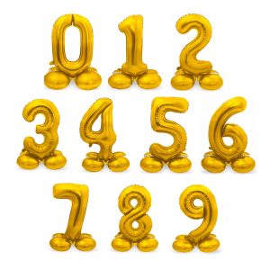 Sifferballong Stående Guld 72 cm ”0-9”
