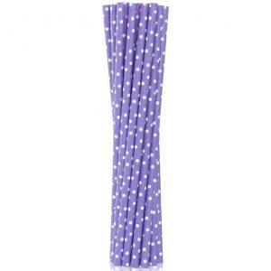 Sugrör Lila & Vit 12-pack