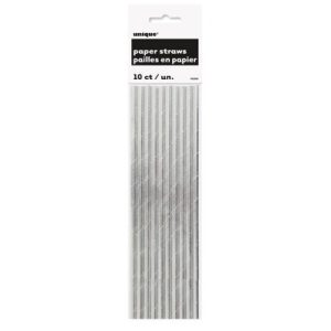 Sugrör silver 10-pack