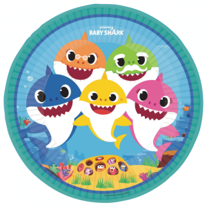 Tallrikar Baby Shark familjen 8-pack