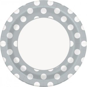 Tallrikar prickig silver 8-pack